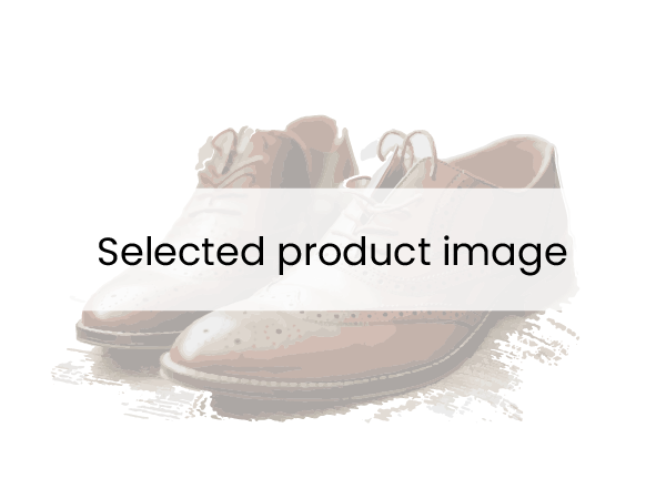 Brown leather brogues.