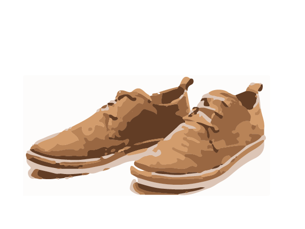 Men's tan classic suede pump.