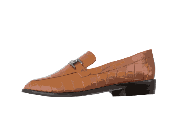 Women's tan classic leather shoe.